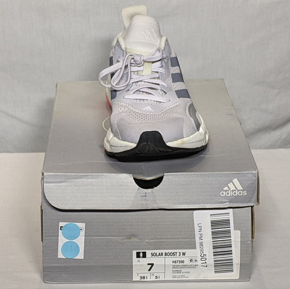 NEW adidas Womens Solar Boost 3 Running Shoe Sz 7 white/silver