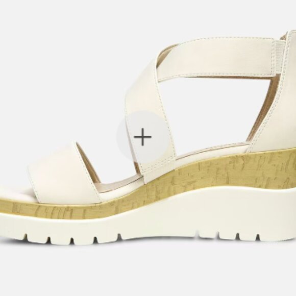 NEW Naturalizer Soul Good Times Wedge Sandal ivory whtie sz 7