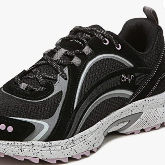 NEW Ryka Womens Sky Walk Trail Walking Hiking Shoe Sz 6.5 black/mauve