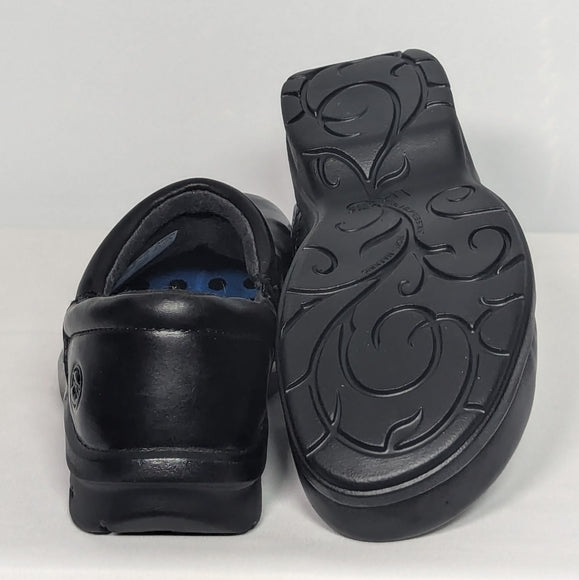 NEW Timberland Womens Newbury ESD Leather Slip-on AL Sz 8 black
