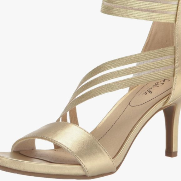 NEW Life Stride Womens Mystique Pump 3 inch heel soft gold Sz 7