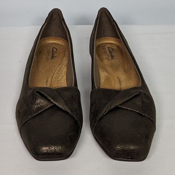 NEW Clarks Womens Tilmont Dalia Bronze Met Sz 8 bronze