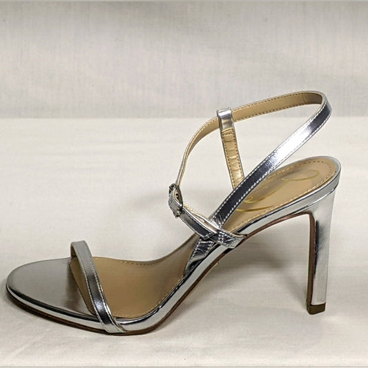 NEW Sam Edelman Doran Strappy Sexy Silver Heeled Sandal Sz 5