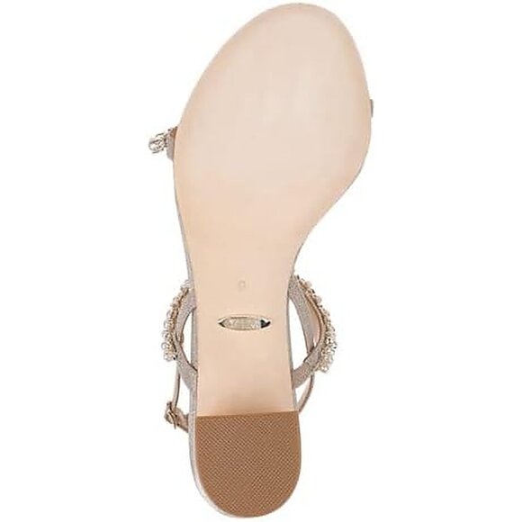 NEW Badgley Mischka Women's Natasha Heeled Sandal sz 9 silver