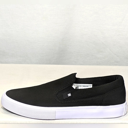 NEW DC Mens Manual Slip-on Canvas SE Refibra Shoes Sz 10 Black