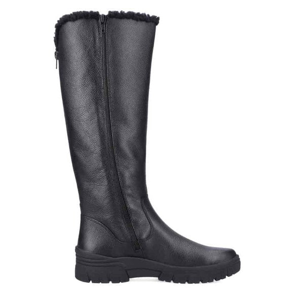 NEW Remonte Womens Leather Winter Boot sz 5.5 black wide calf