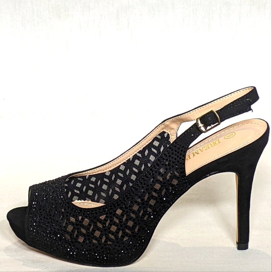 NEW Dream Pairs Women's Invest Ankle Strap Wedges Pumps Shoes Sz 9 black