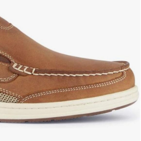 NEW Dockers Mens Leather Tiller Boat Shoe Sz 12 tan