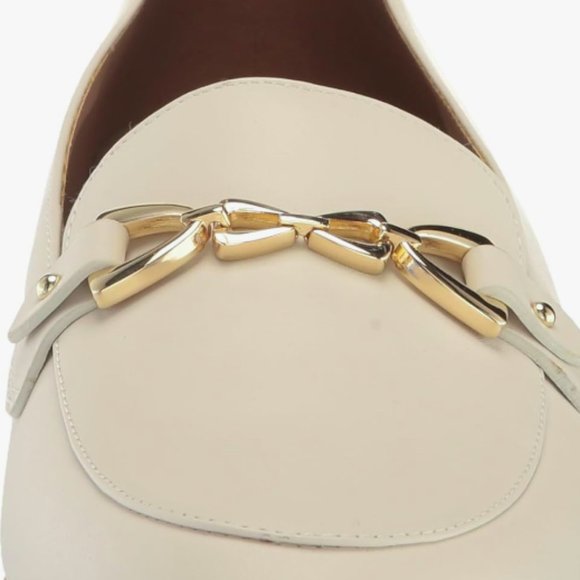 NEW Naturalizer Womens Gala Classic Leather Slip on Loafer Sz 6.5 satin pearl