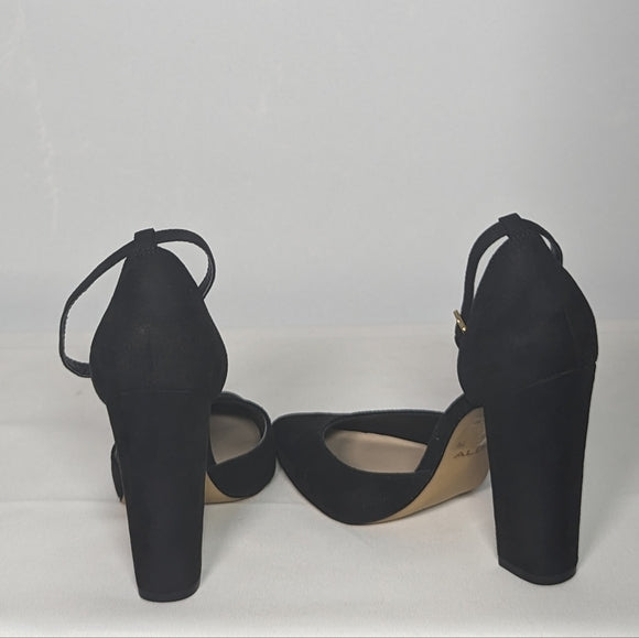 NEW Aldo Womens Nicholes Block Heel Pump 7 black