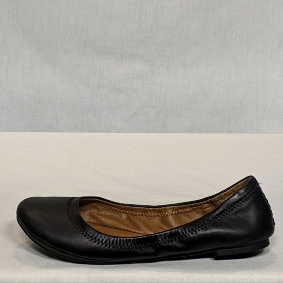 NEW Lucky Brand Womens Leather Emmie Ballet Flats Sz 6 black