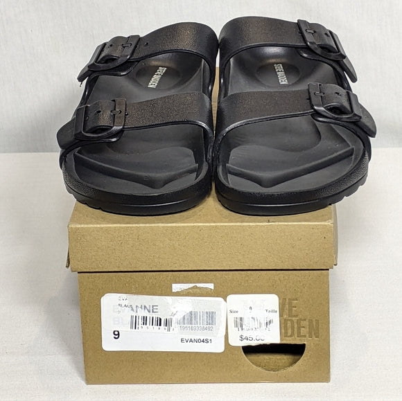 NEW Steve Madden Womens Evanne Sandals black Sz 10.5