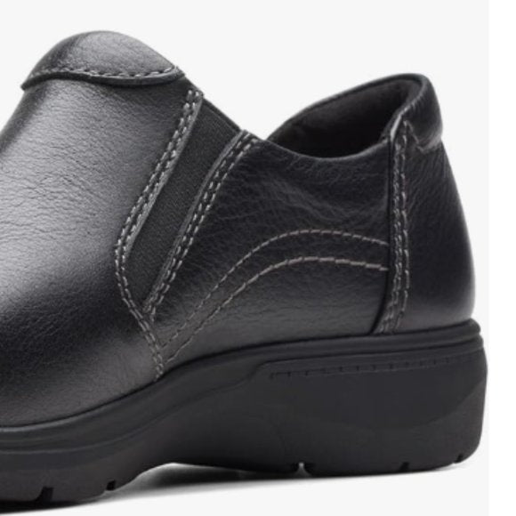 NEW Clarks Womens Carleigh Ray Leather Oxford Sz 6 wide black