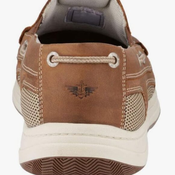 NEW Dockers Mens Leather Tiller Boat Shoe Sz 12 tan