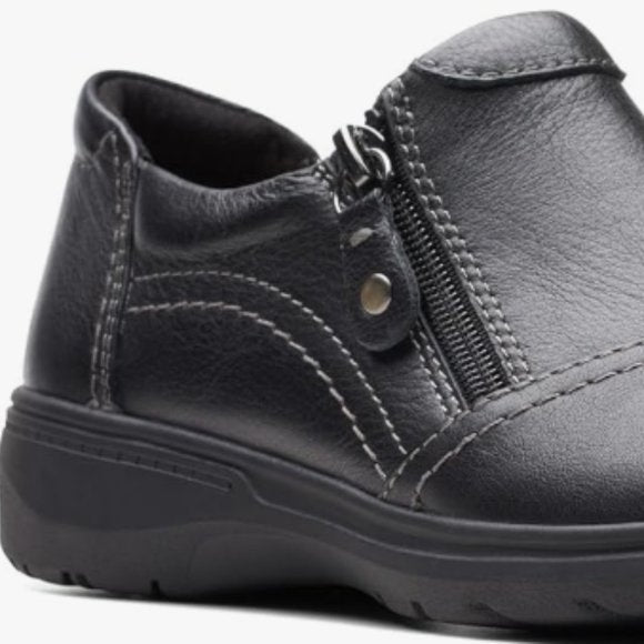 NEW Clarks Womens Carleigh Ray Leather Oxford Sz 6 wide black
