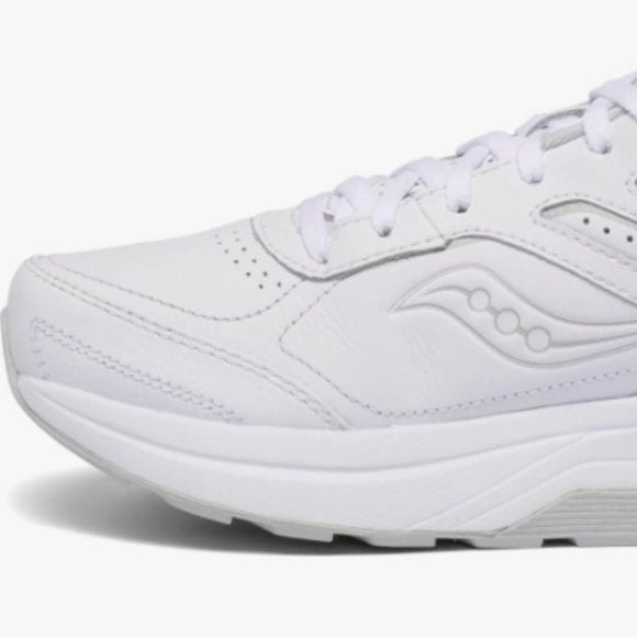 NEW Saucony Womens Leather Omni Walker 3 Shoe Sz 10.5 white