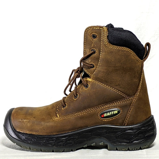 NEW Baffin Men's Barton Leather Safety Boot Brown Sz 10
