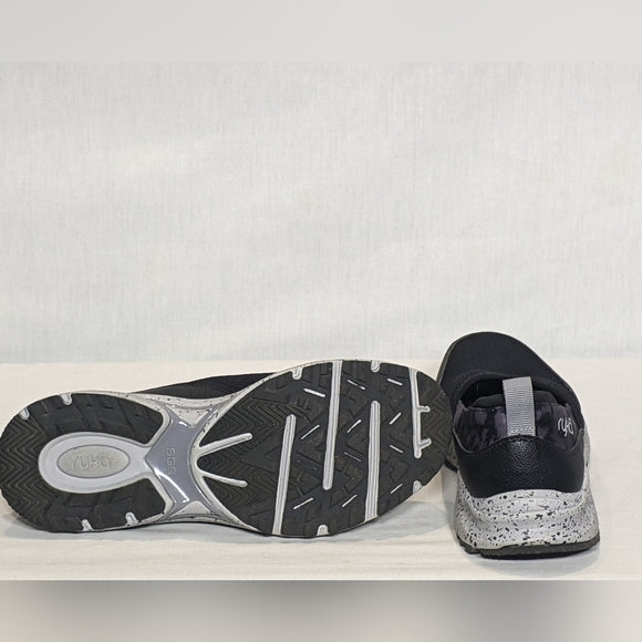 NEW Ryka Womens Sky Walk Chill Slip On Trail Shoe black/grey Sz 8.5