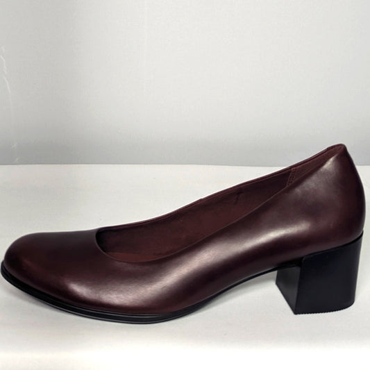 NEW ECCO Womens Leather Dress Classic 35 Pump AMAZING sz 11/11.5 burgundy