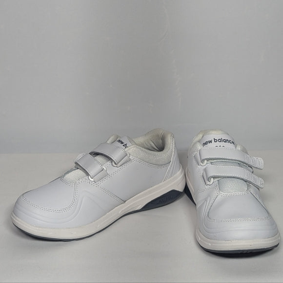 NEW New Balance Womens Leather 813 V1 Walking Shoe Sz 8 wide white velcro