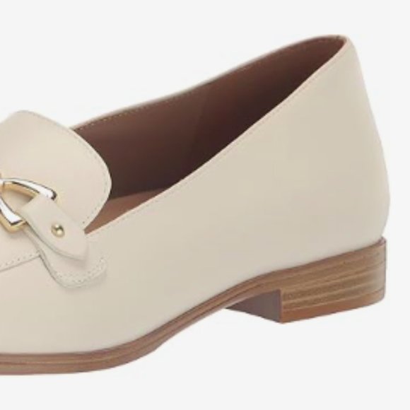 NEW Naturalizer Womens Gala Classic Leather Slip on Loafer Sz 6.5 satin pearl