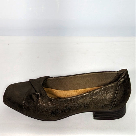 NEW Clarks Womens Tilmont Dalia Bronze Met Sz 8 bronze
