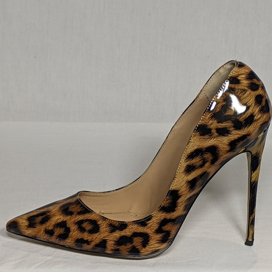 NEW FSJ Women Sexy Leopard Printed Pointy Toe High Heel Stilettos Sz 11