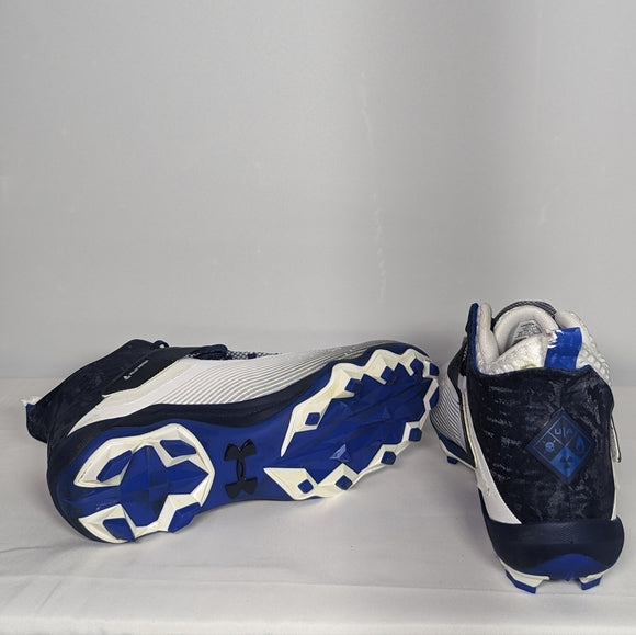 Under Armour Mens Highlight Hammer Mc Football Shoe Sz 12.5 blue/white
