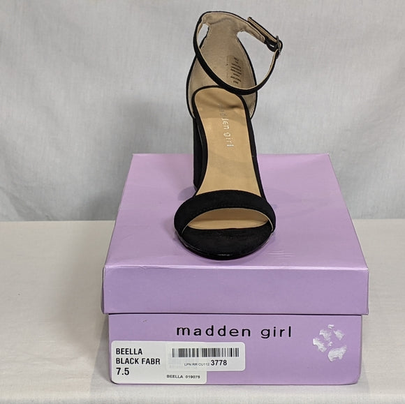 NEW Madden Girl Women's Piia Round Toe Platform Pump Sz 7.5 black 3.75 inch heel