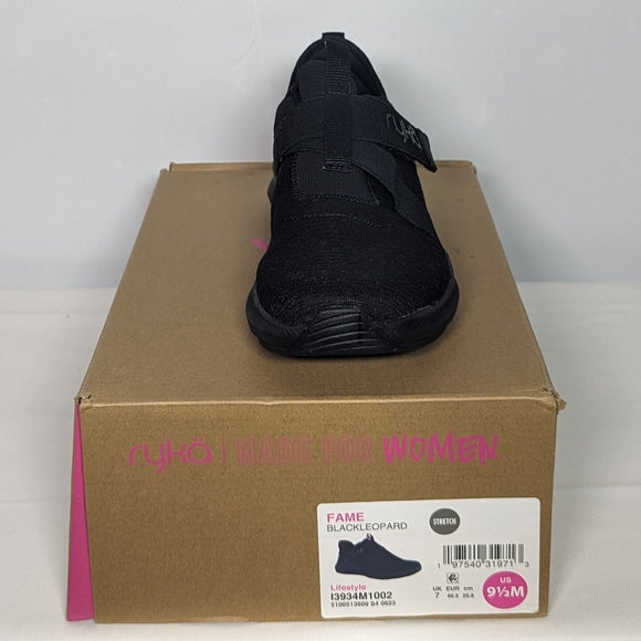 NEW Ryka Womens Fame Walking Shoe Sz 9.5 black