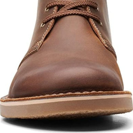NEW Clarks Chukka Mens Leather Desert Boot Sz 8.5 Tan