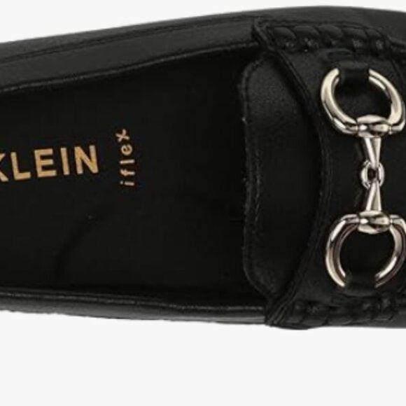 NEW Anne Klein Womens Chrystie Leather Driving Style Loafer Sz 9.5 black