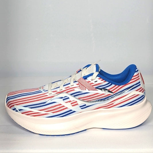 NEW Saucony Mens Guide 15 Banner Running Shoe Sz 7.5 red/white/blue